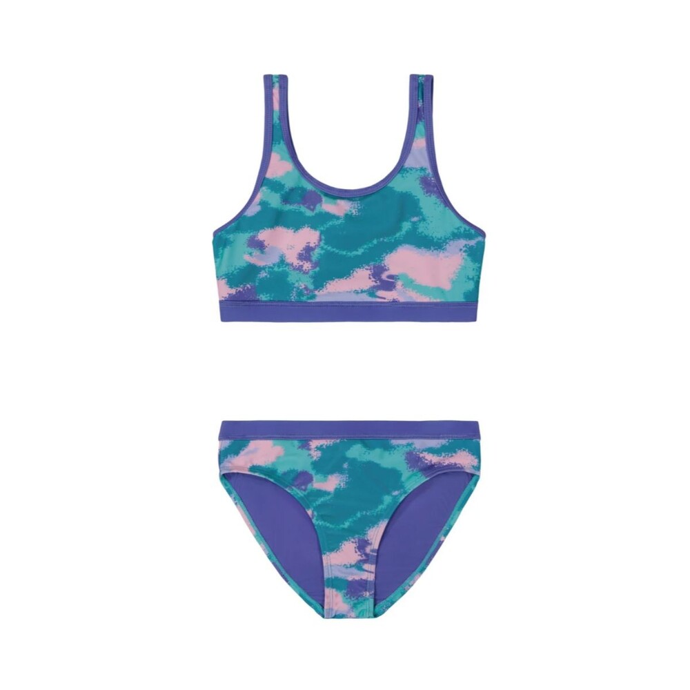 Under Armour 2 pcs Girls Swimsuit Bikini Camo Radial Turquoise Sz 6 NWT